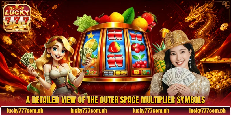 A detailed view of the outer space multiplier symbols A detailed view of the outer space multiplier symbols