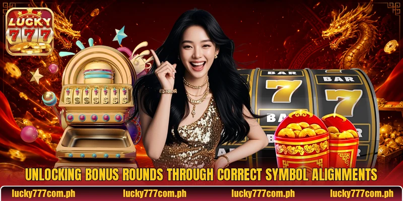 Unlocking bonus rounds through correct symbol alignments Unlocking bonus rounds through correct symbol alignments